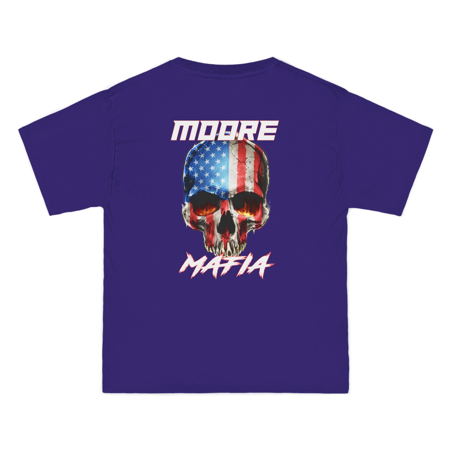 Moore Mafia American Flag Skull Big And Tall T-Shirt