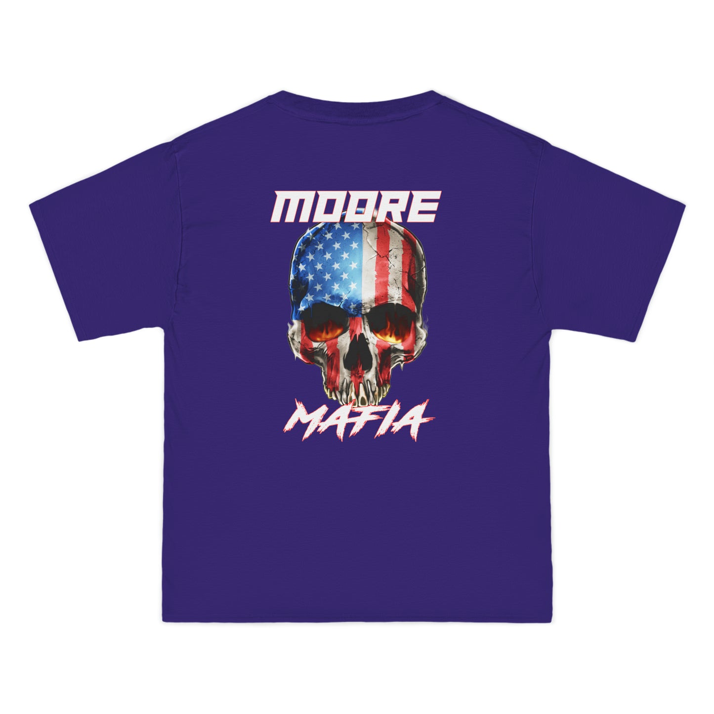 Moore Mafia American Flag Skull Big And Tall T-Shirt