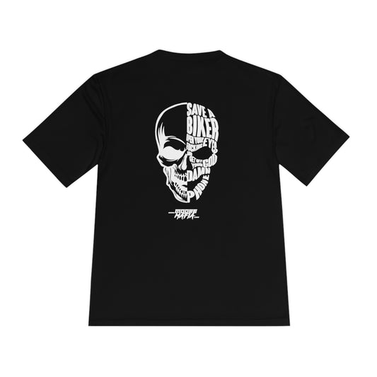 Save A Biker Skull Unisex Moisture Wicking Tee