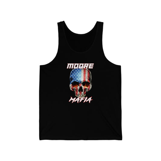 Moore Mafia American Flag Skull Unisex Tank