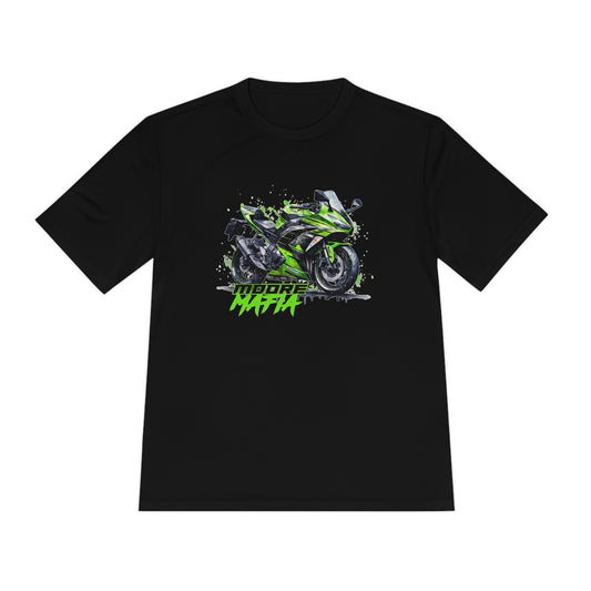 Moore Mafia Watercolor Bike Green Unisex Moisture Wicking Tee