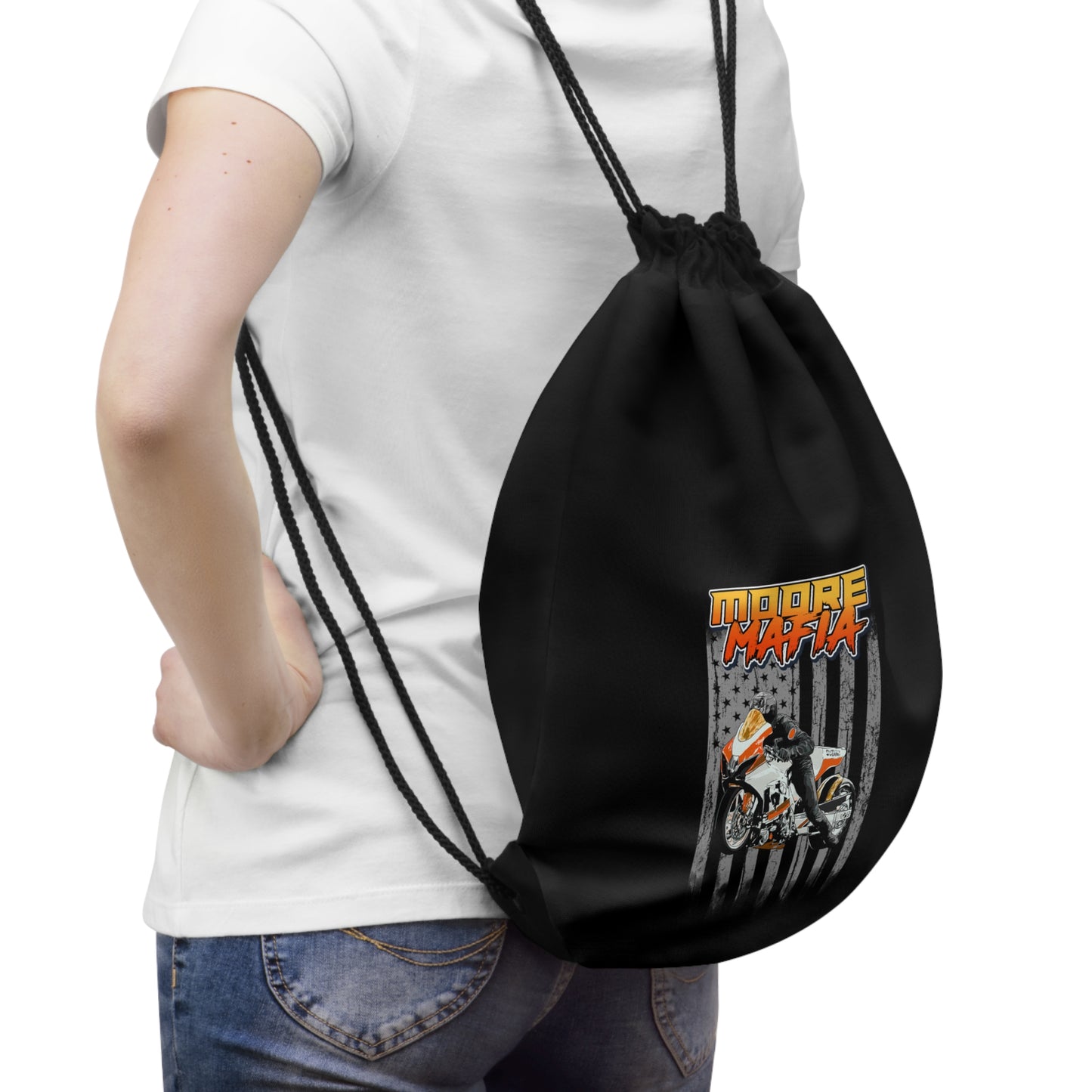 Moore Mafia Flag Drawstring Bag