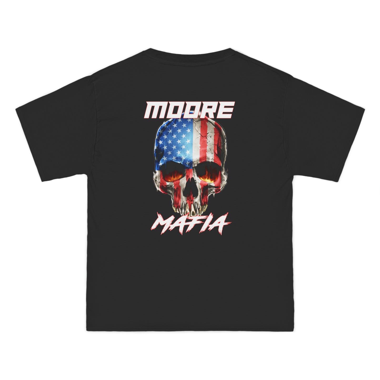 Moore Mafia American Flag Skull Big And Tall T-Shirt