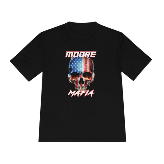 Moore Mafia American Flag Skull Unisex Moisture Wicking Tee