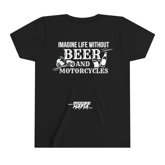 Life Without Beer And Motorcycles Youth Short Sleeve T-Shirt