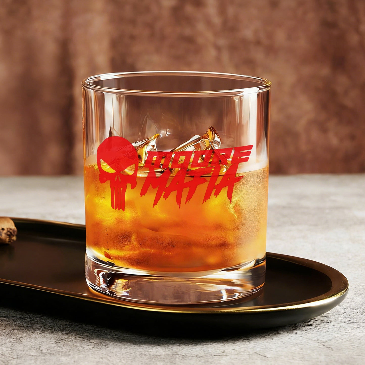 Moore Mafia Red Whiskey Glass