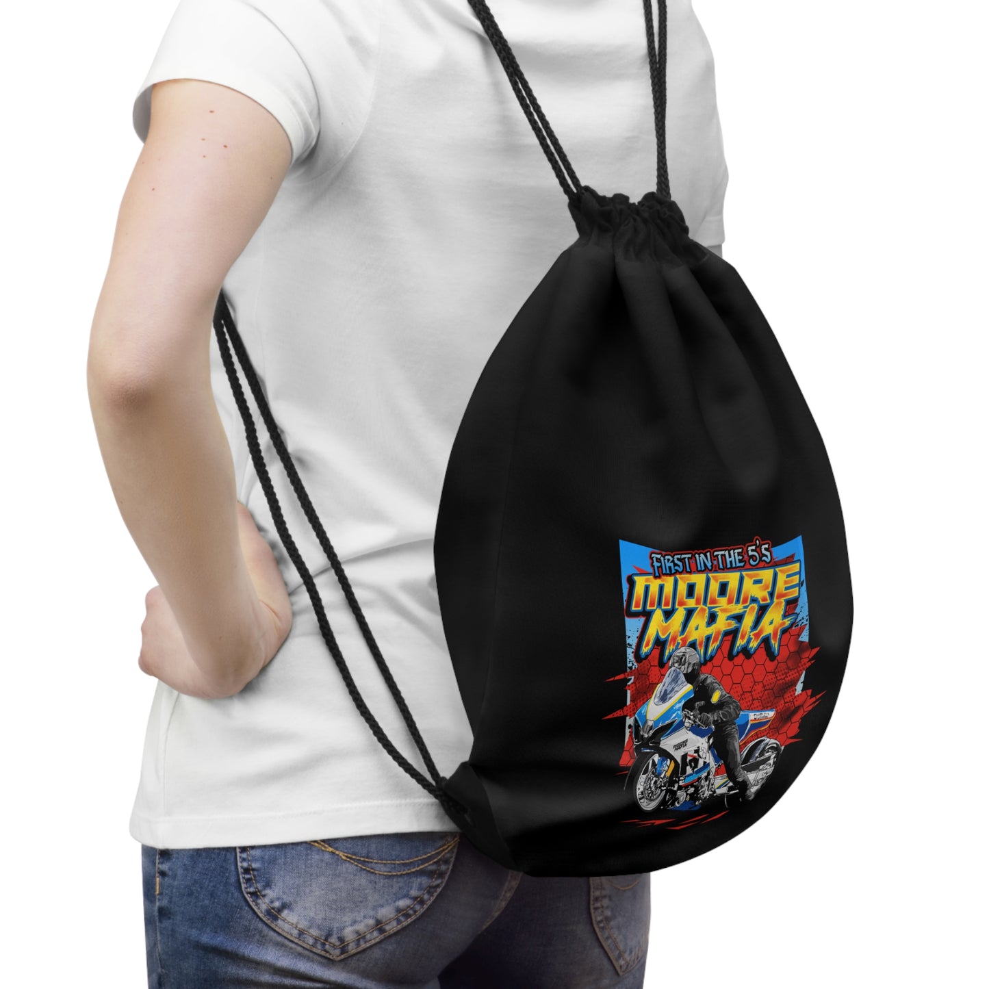 First In The 5's Drawstring Bag