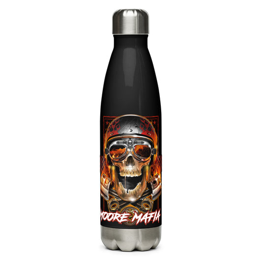Flaming Skull Stainless Steel Water Bottle