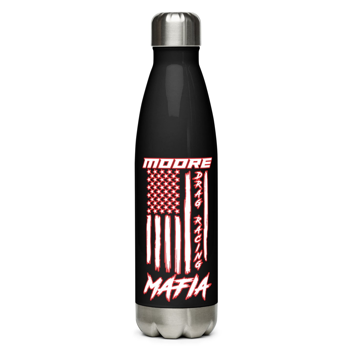 Drag Racing Flag Stainless Steel Water Bottle