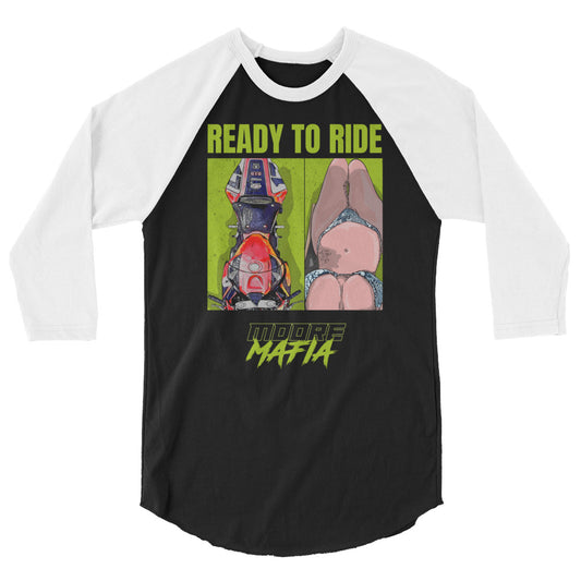 Ready To Ride 3/4 Sleeve Raglan Shirt