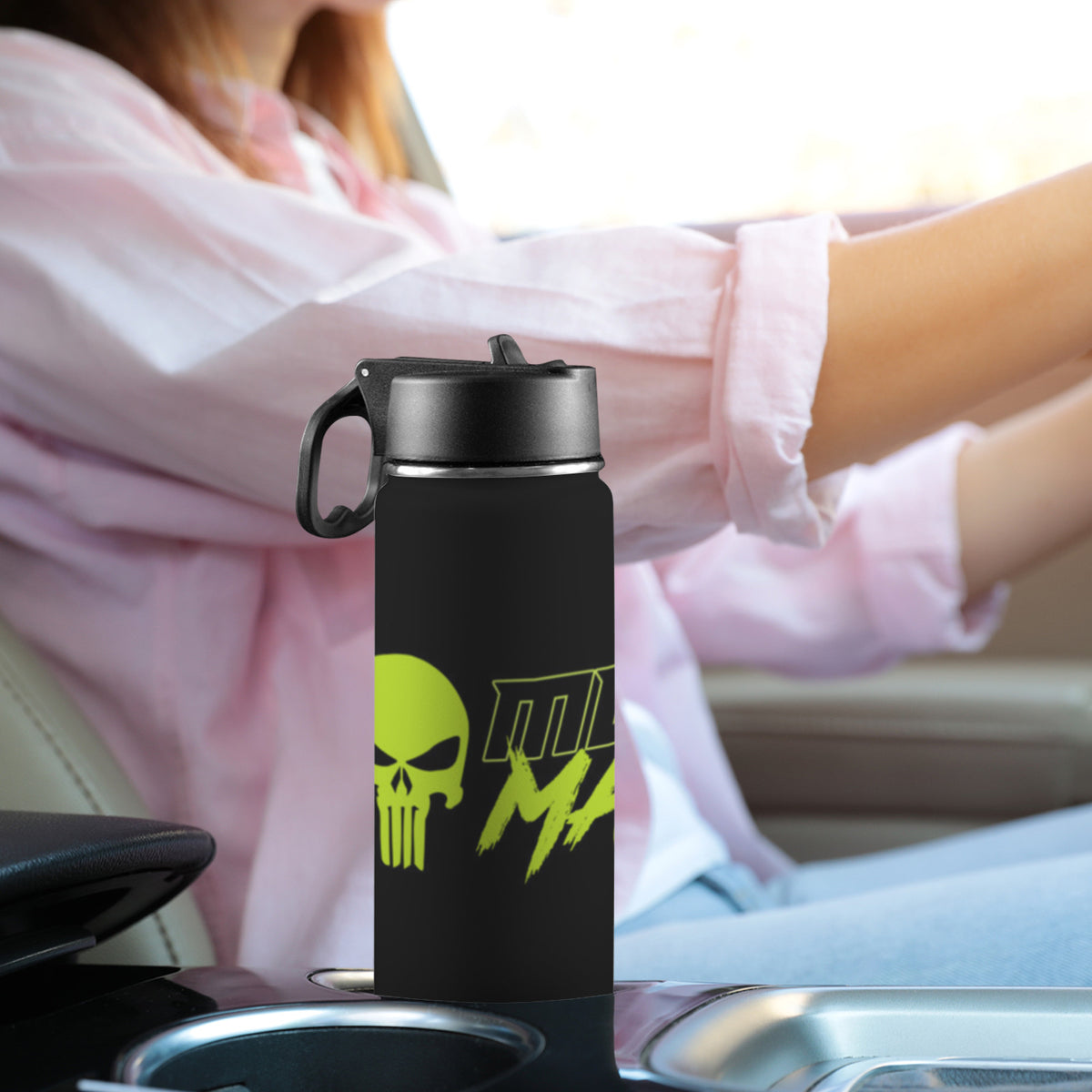 Moore Mafia Insulated Water Bottle with Straw Lid (18oz)
