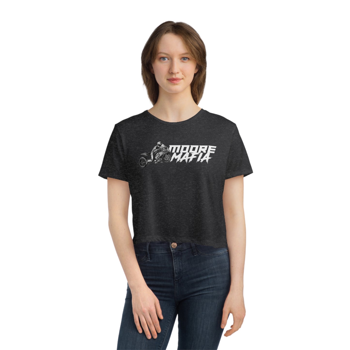 Motorcycles Are Like Strippers Women's Flowy Cropped Tee