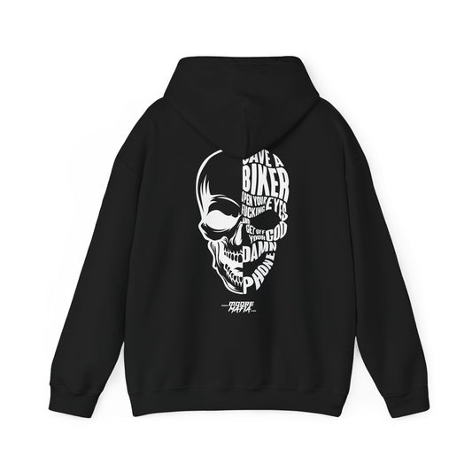 Save A Biker Skull Hooded Sweatshirt