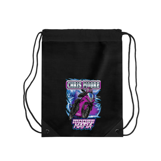 Purple Lightning Drawstring Bag