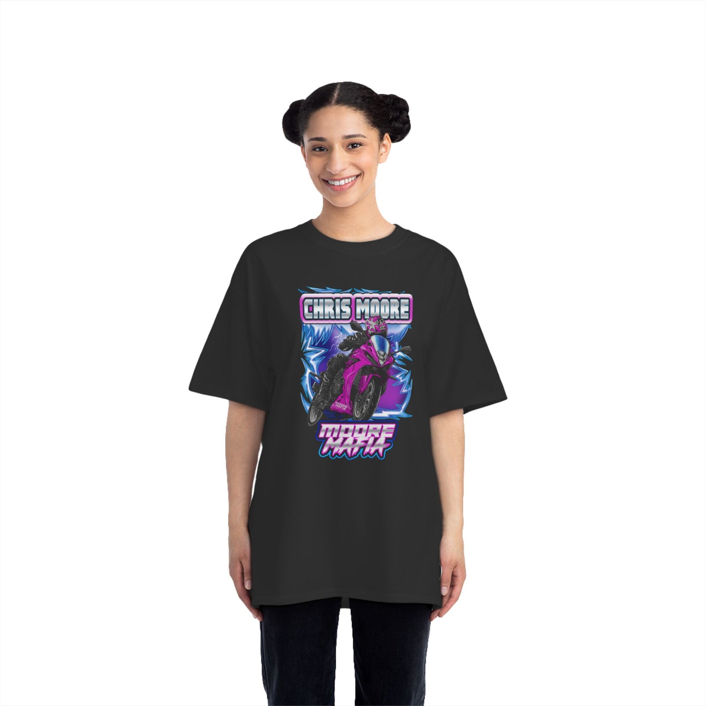 Purple Lightning Big And Tall T-Shirt