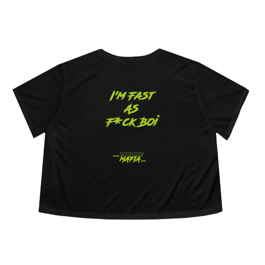 Fast As F*ck Boi Women's Flowy Cropped Tee