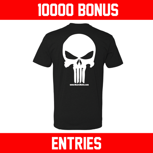 Moore Mafia Skull T-Shirt White ***10,000 BONUS ENTRIES ***