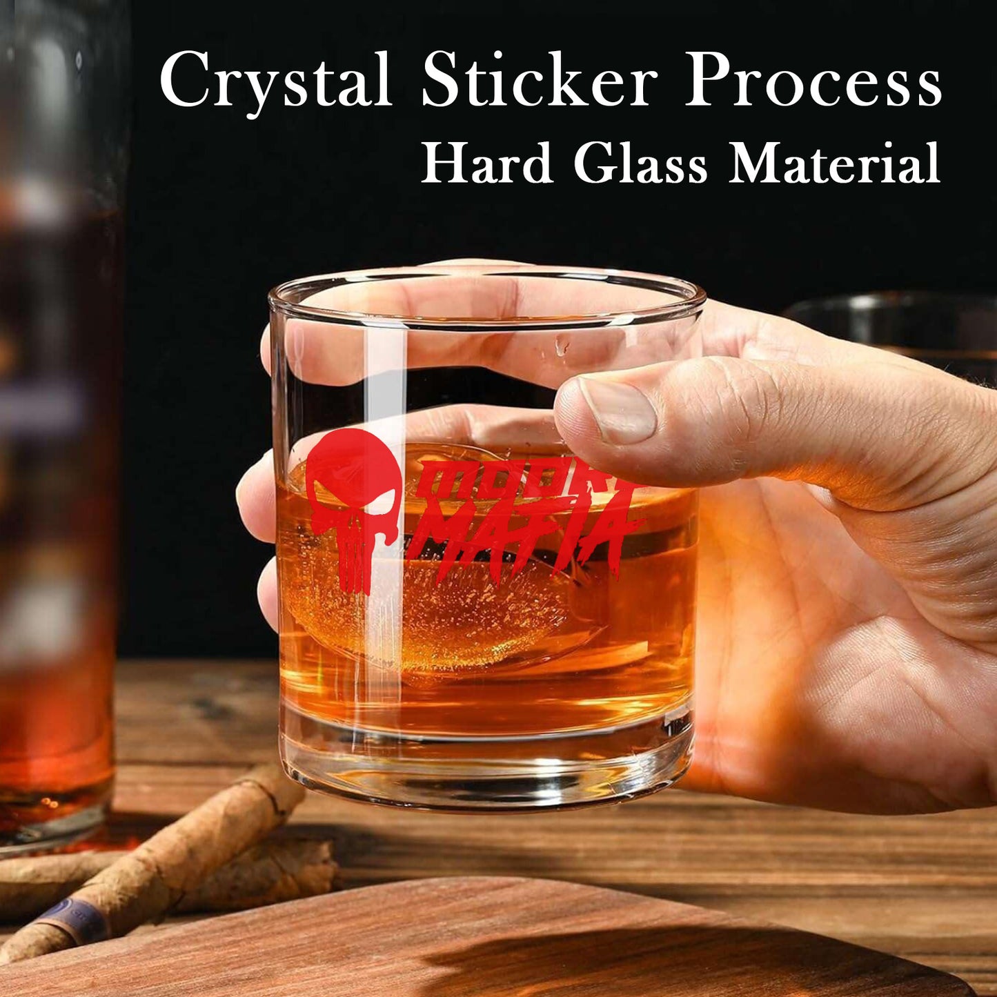 Moore Mafia Red Whiskey Glass