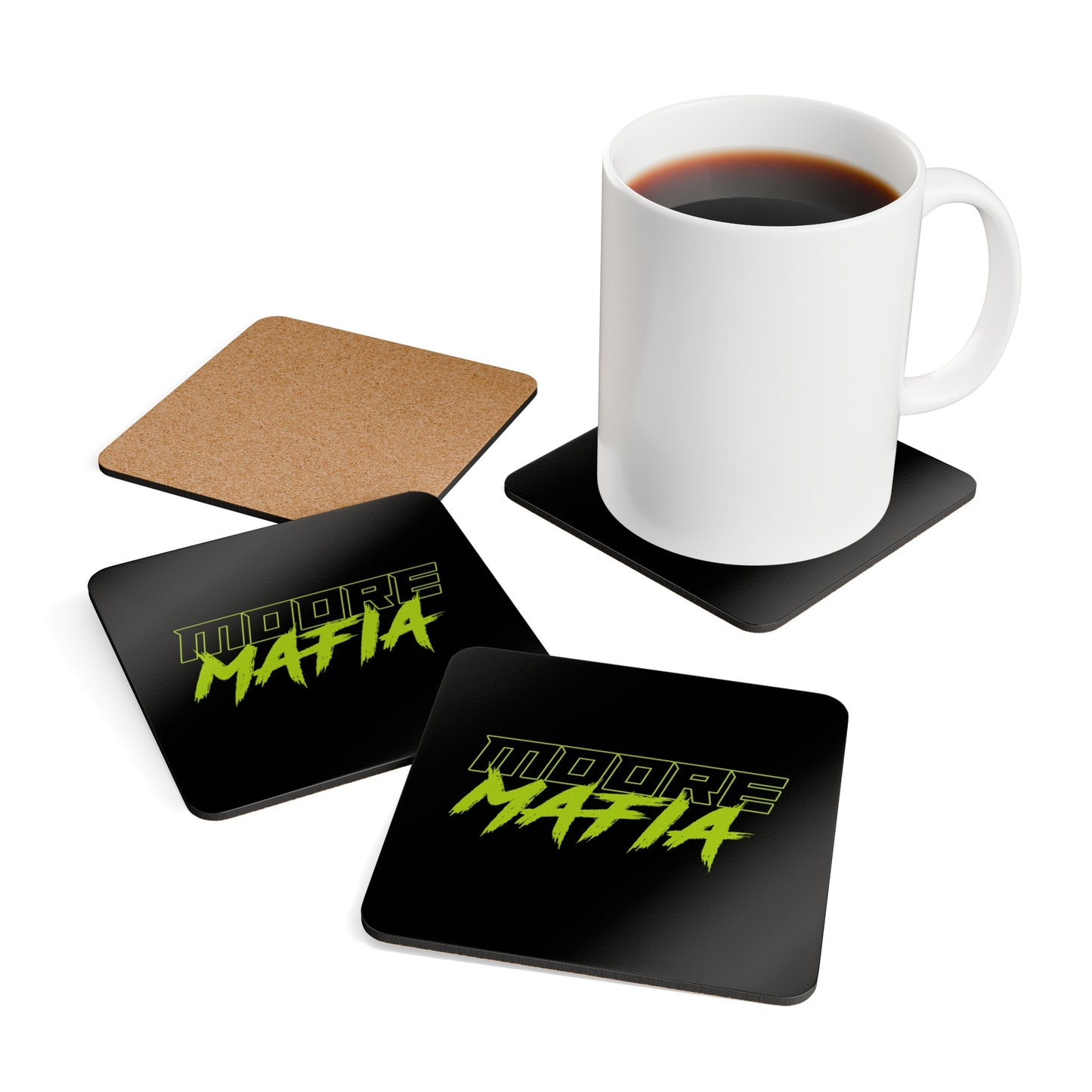 Moore Mafia Corkwood Coaster Set