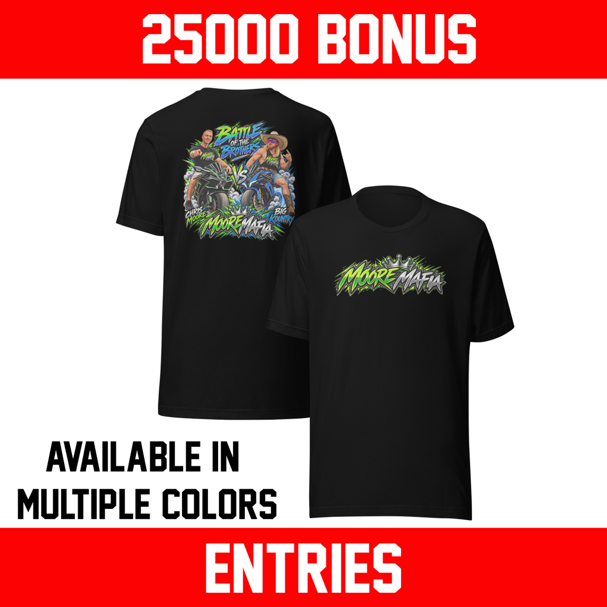 Battle Of The Brothers Unisex T-Shirt ***25,000 BONUS ENTRIES *** ENDS 5PM EST 10/11/2026