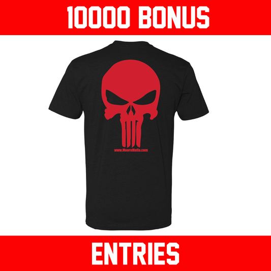 Moore Mafia Skull T-Shirt Red ***10,000 BONUS ENTRIES ***