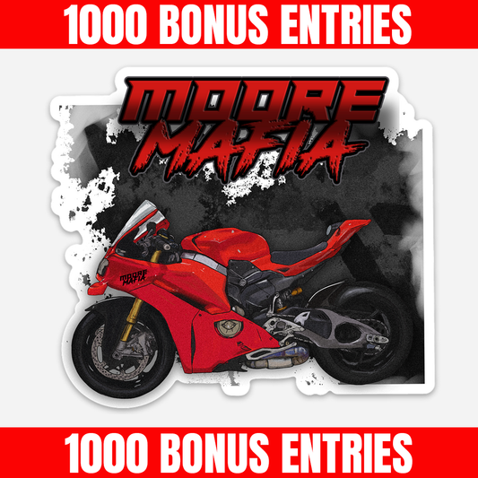 1000 Bonus Entries - V4 Sticker