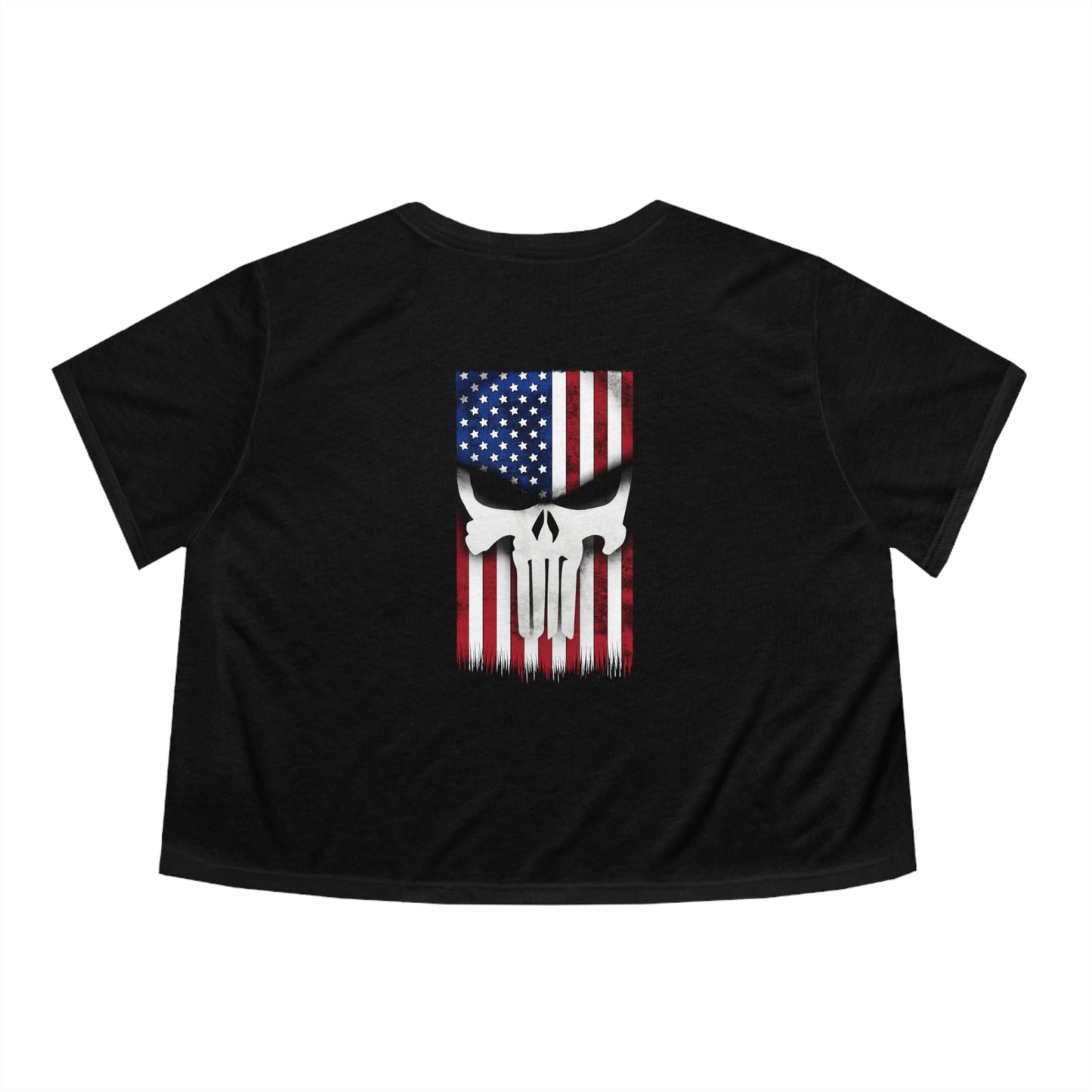 Moore Mafia Skull Flag Women's Flowy Cropped Tee