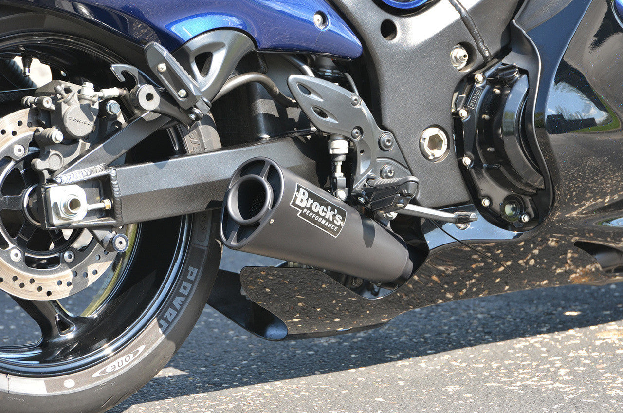 Alien Head 2 Full System Black 14" Muffler Suzuki Hayabusa (99-26)