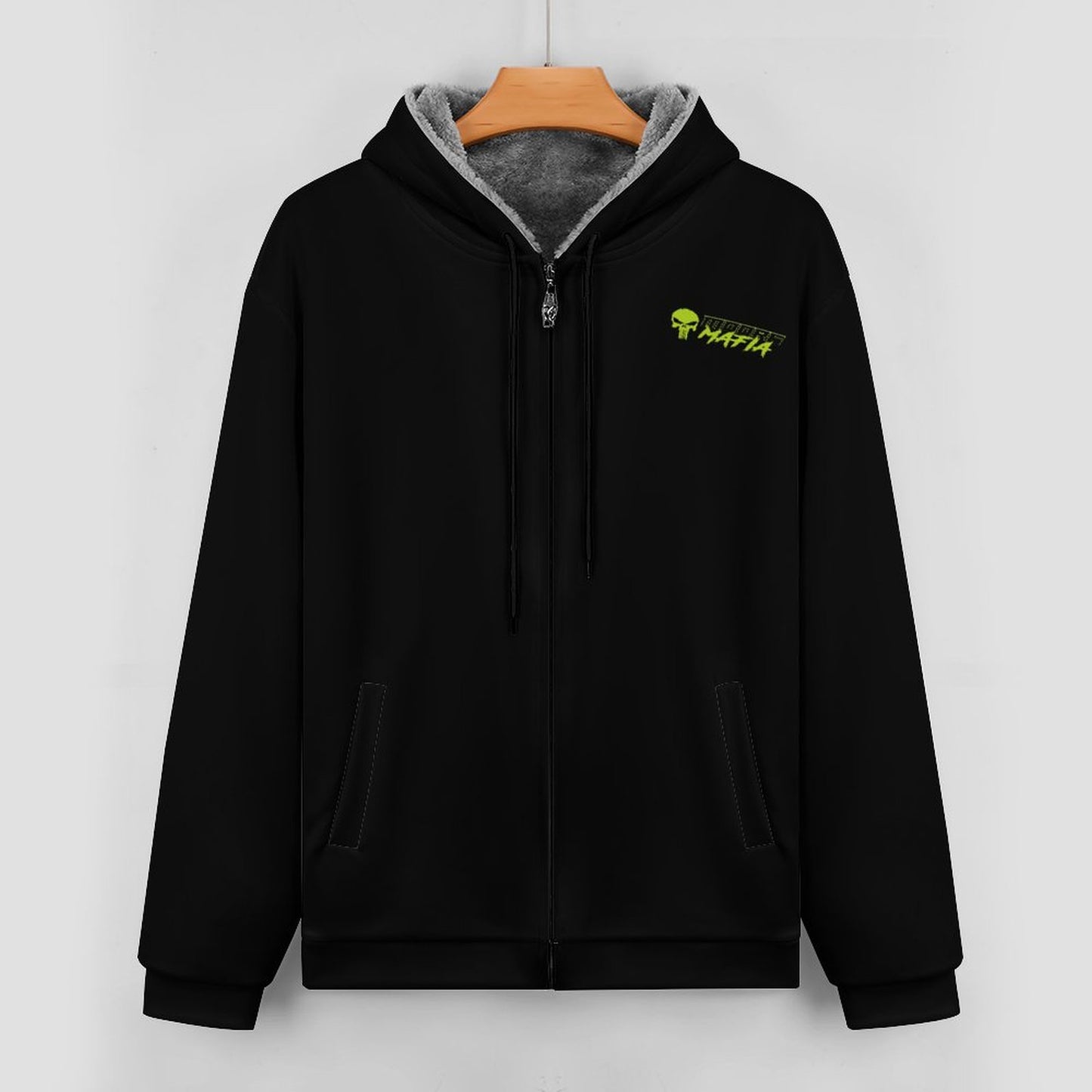 Double Layer Fleece Zippered Hoodie
