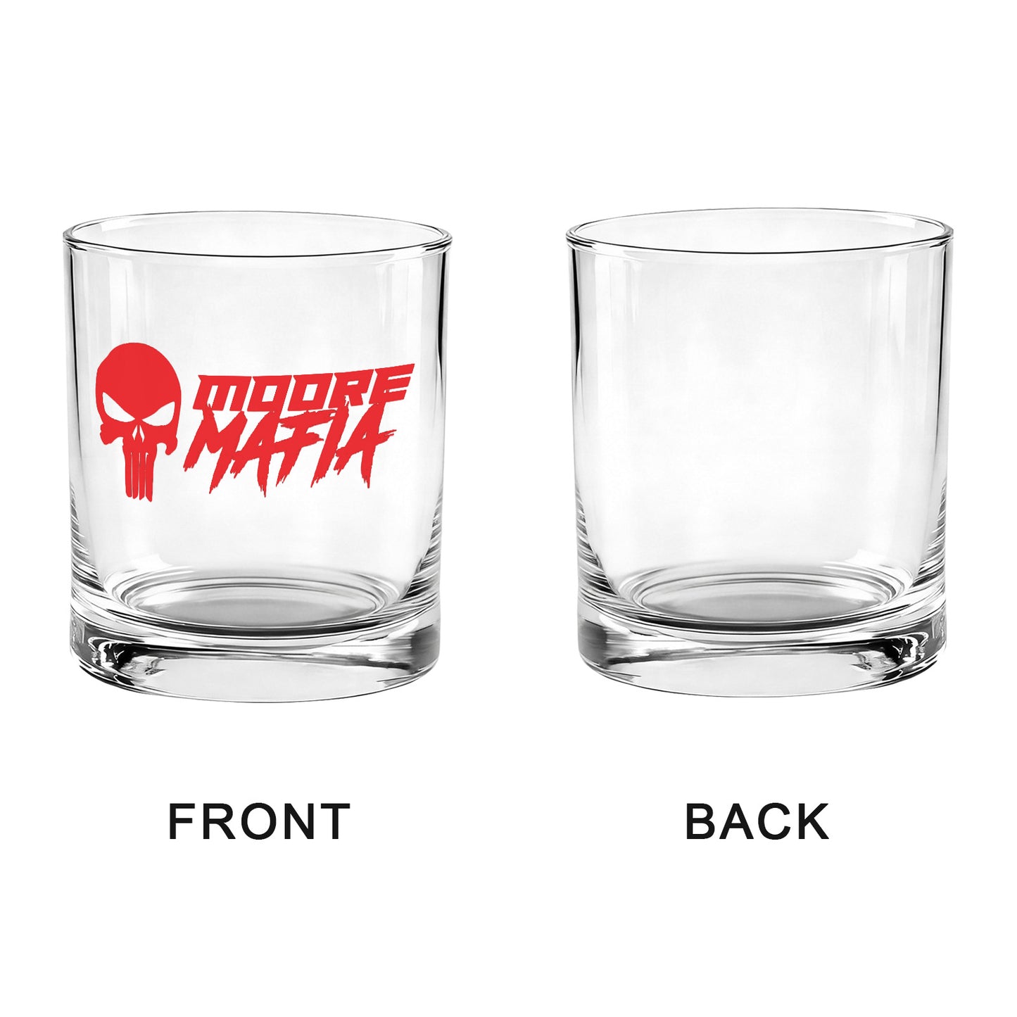Moore Mafia Red Whiskey Glass