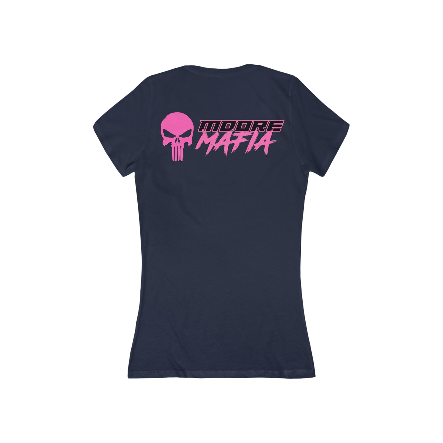 Moore Mafia Women's Short Sleeve Deep V-Neck Tee Back Print