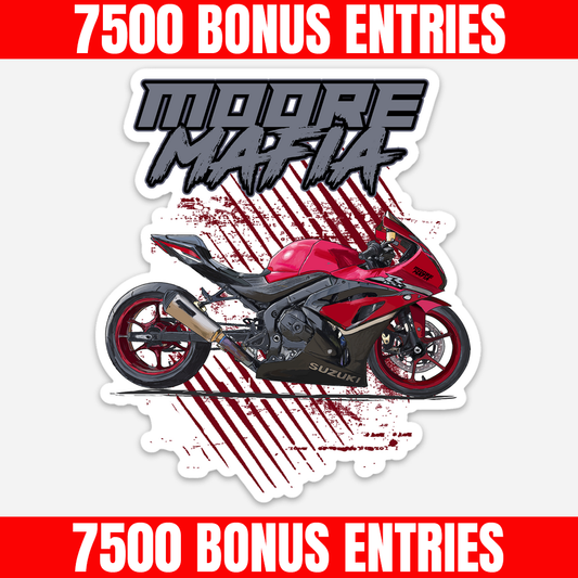 7500 Bonus Entries - GSXR 1000 Sticker