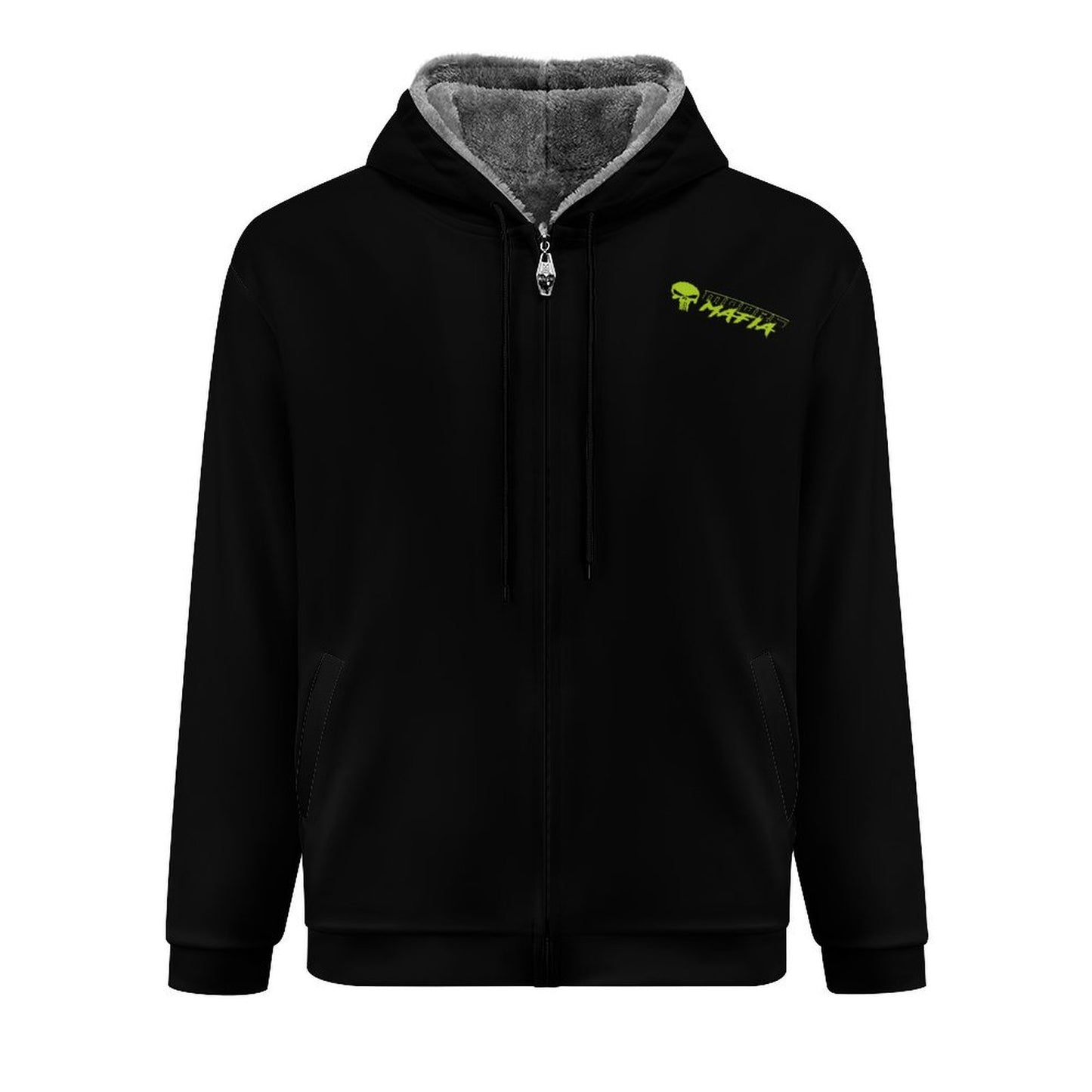 Double Layer Fleece Zippered Hoodie