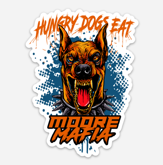 Hungry Dogs Eat Sticker