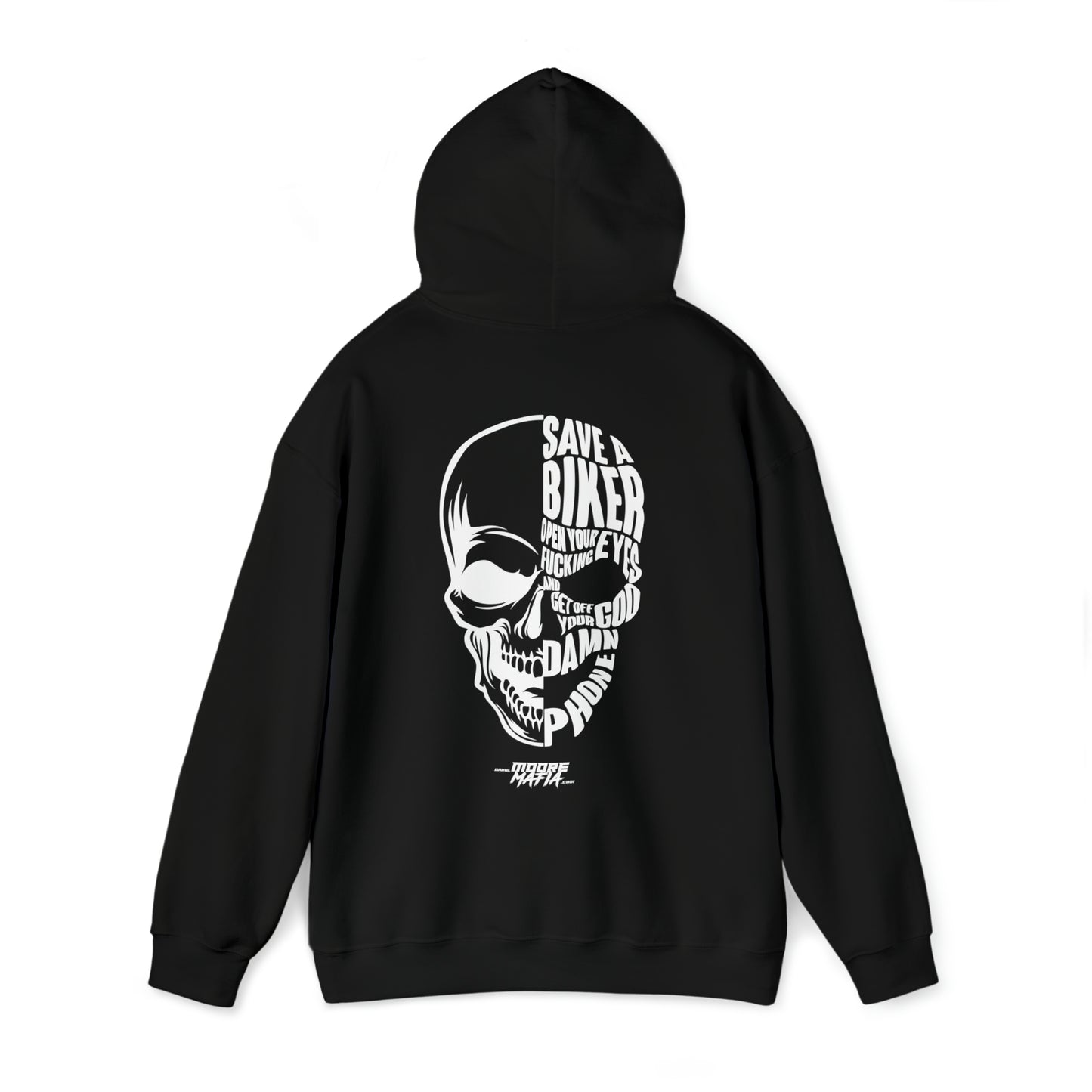 Save A Biker Skull Hooded Sweatshirt