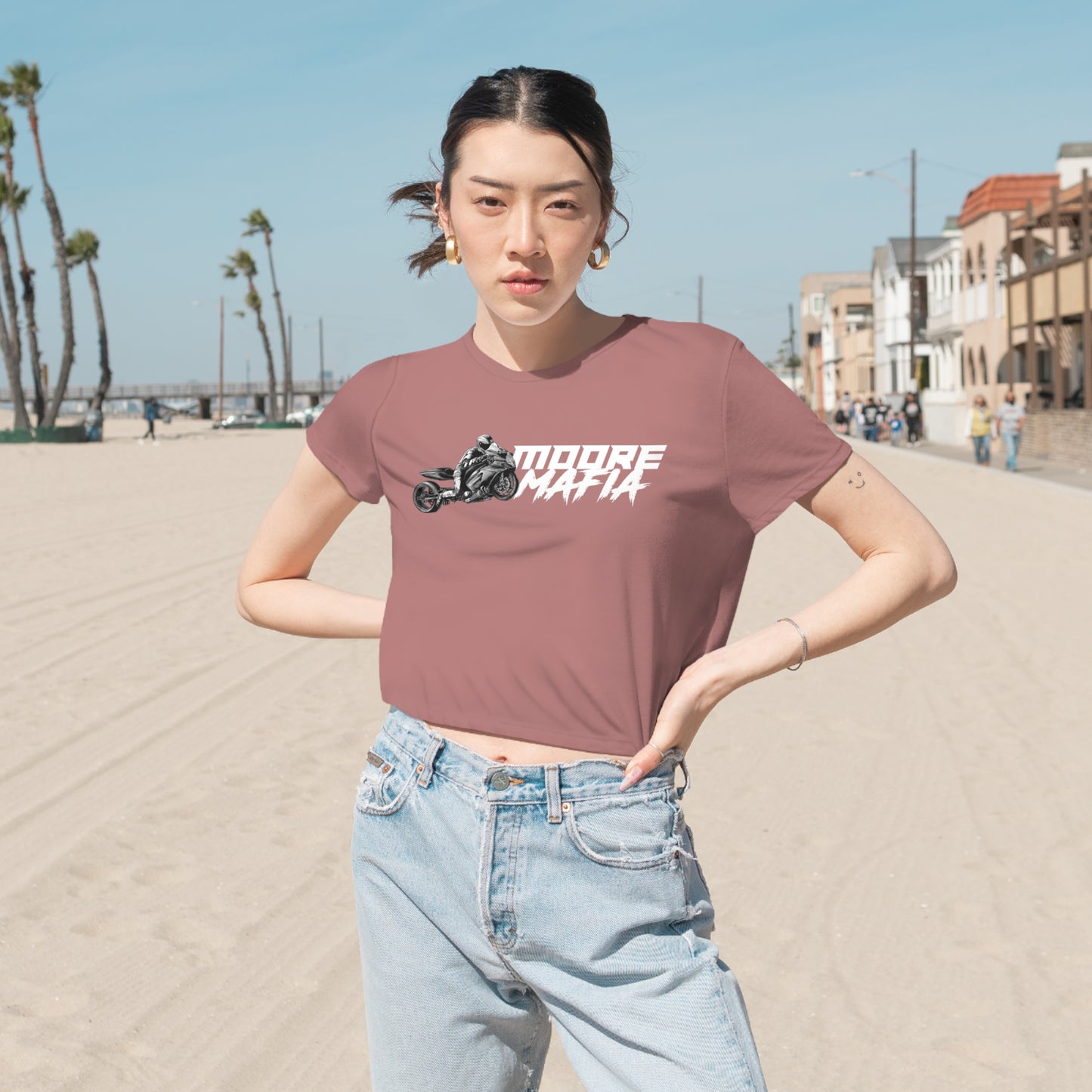 0 F*cks Given Women's Flowy Cropped Tee