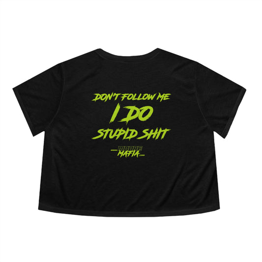 Don't Follow Me Women's Flowy Cropped Tee