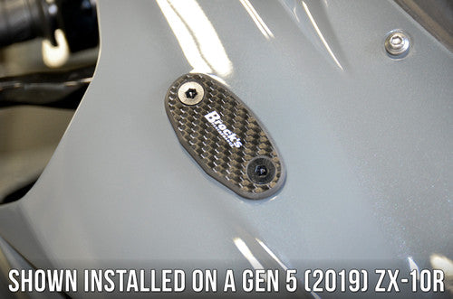 Mirror Block Off Plate Set Carbon Fiber ZX-10R (16-25) and Triumph Daytona 675R (13-18) / Moto2 765 (2020)