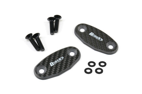 Mirror Block Off Plate Set Carbon Fiber ZX-10R (16-25) and Triumph Daytona 675R (13-18) / Moto2 765 (2020)