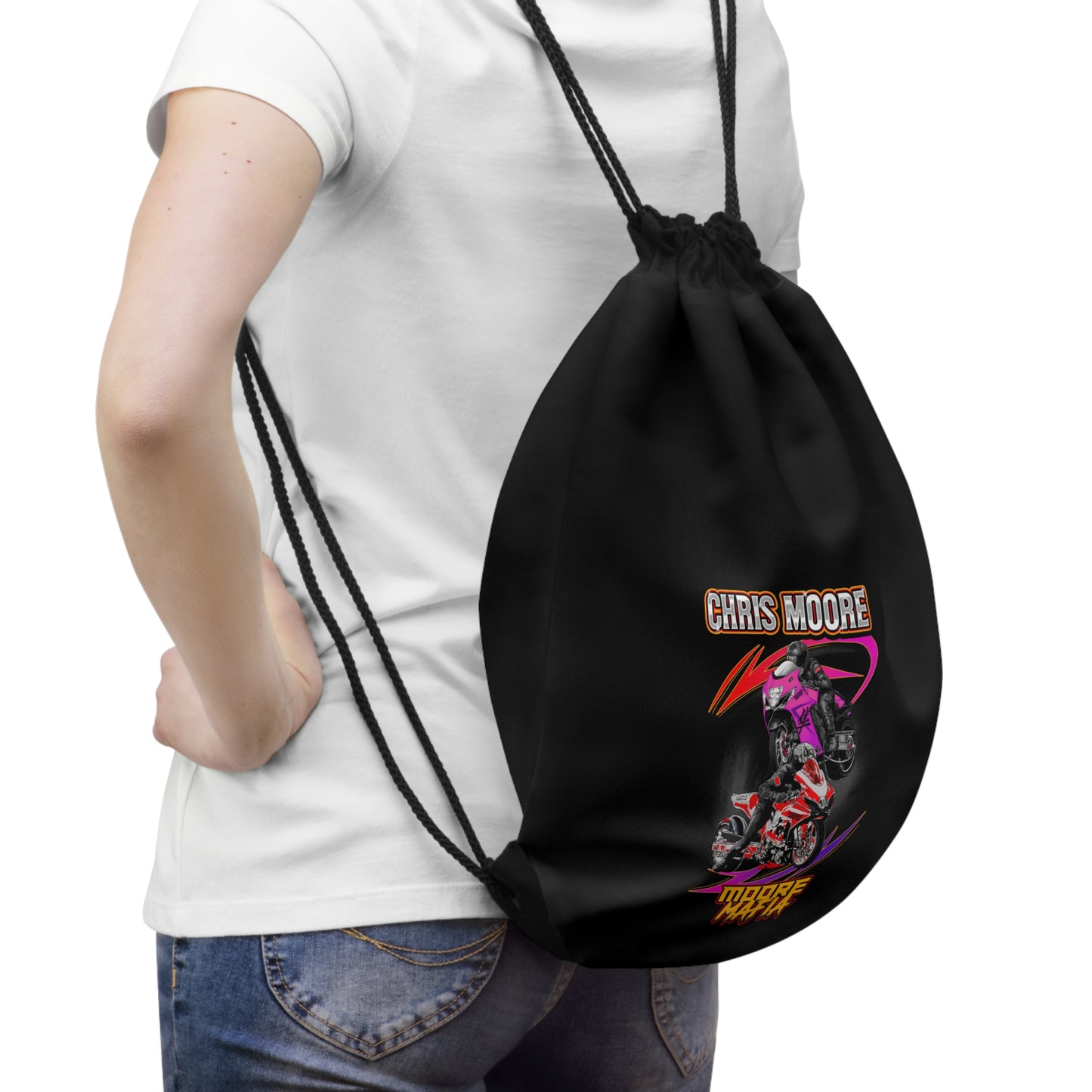 Stacked Bikes Drawstring Bag