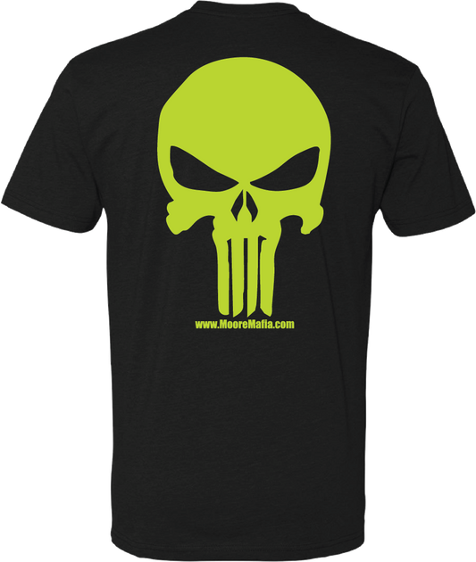 Moore Mafia Skull T-Shirt Neon