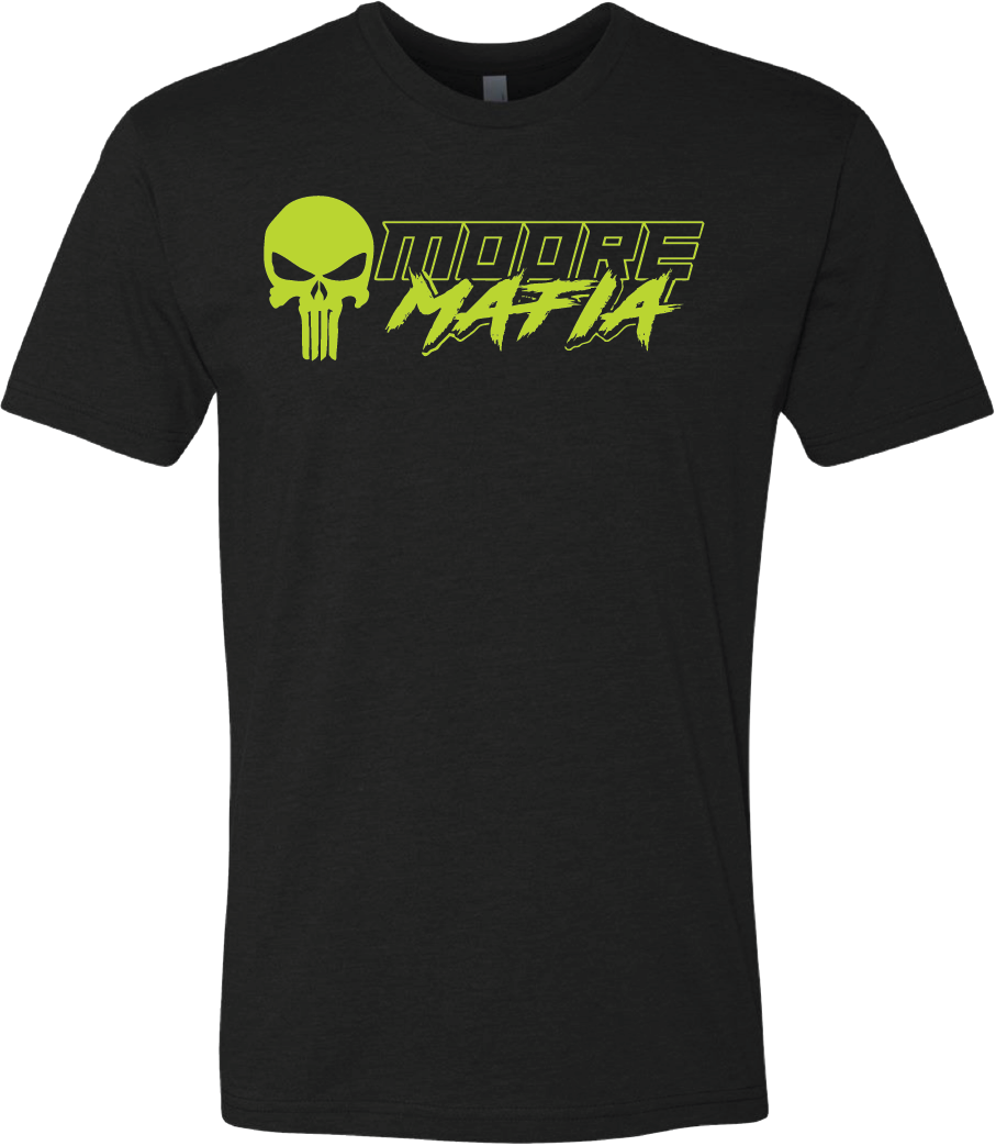 Moore Mafia Skull T-Shirt Neon