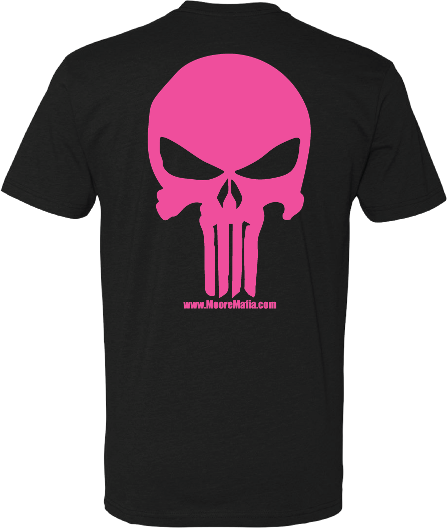 Moore Mafia Skull T-Shirt Pink