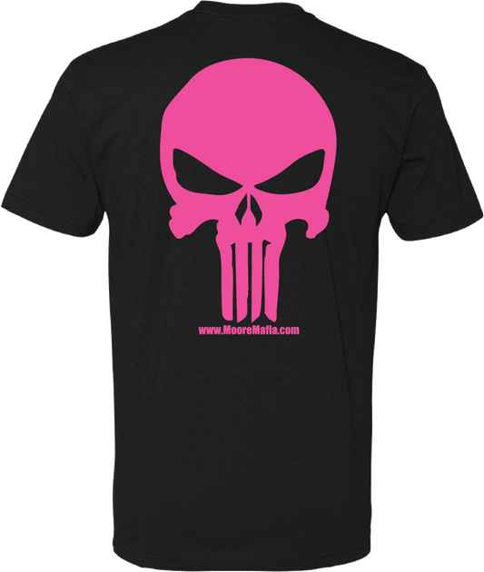 Moore Mafia Skull T-Shirt Pink