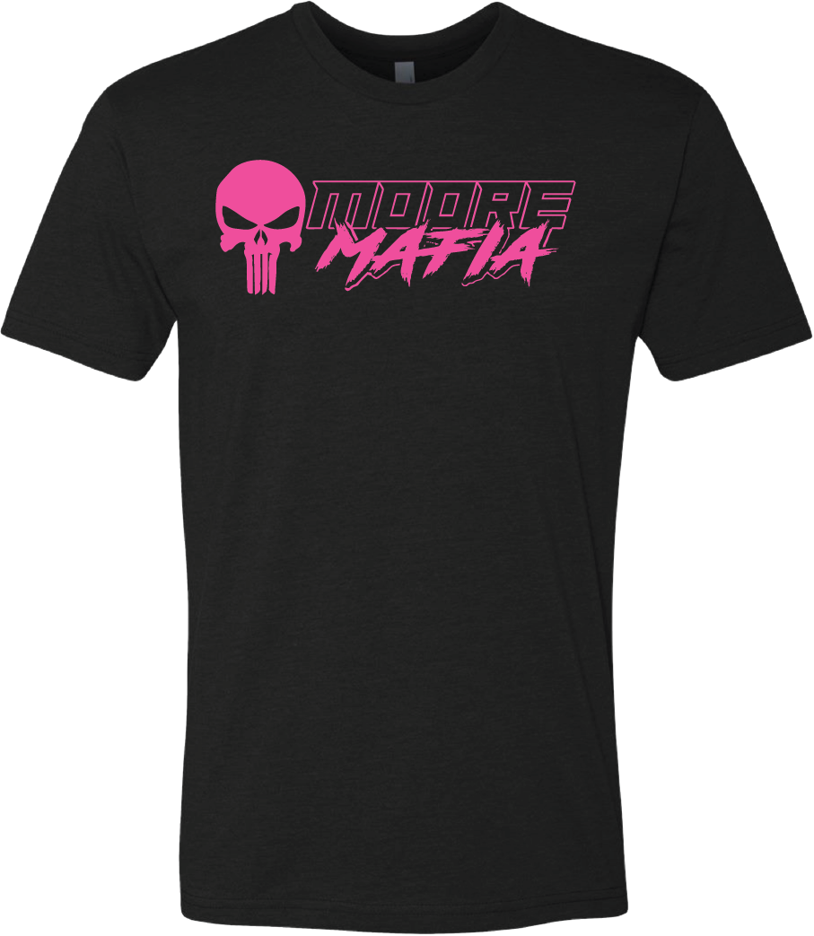 Moore Mafia Skull T-Shirt Pink