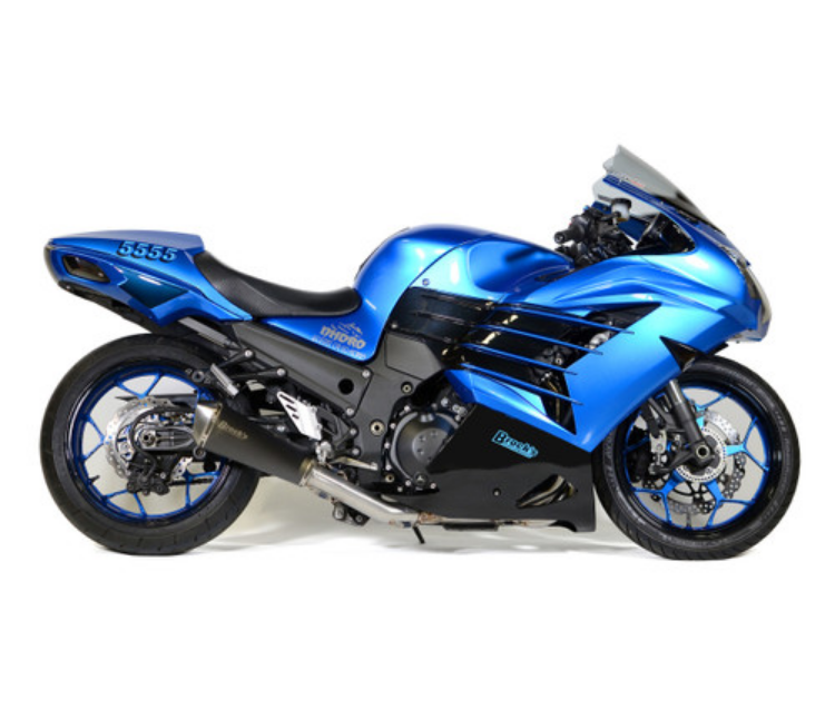 Predator Full System - Stainless Front Section w/ Electro-Black Muffler ZX-14R (12-25)