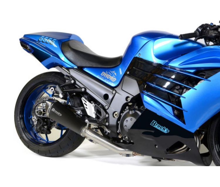 Predator Full System - Stainless Front Section w/ Electro-Black Muffler ZX-14R (12-25)