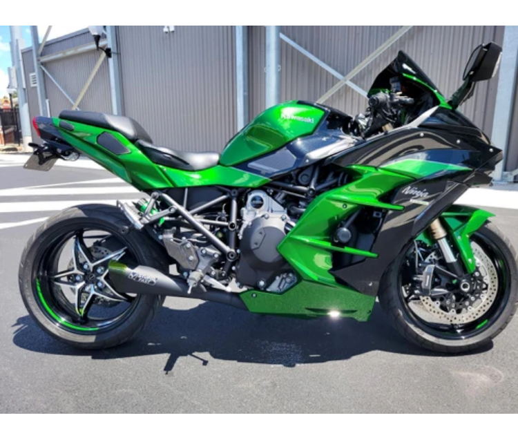 Penta-Carbon Full System 15" Muffler (Black) Ninja H2 SX / SE / SE+ (18-21)