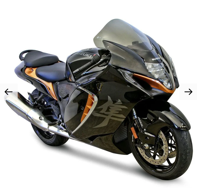Dark Smoked Double Bubble Zero Gravity Windshield SUZUKI Hayabusa 2022-2026