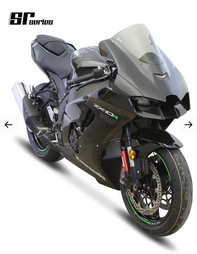 Dark Smoked Double Bubble Zero Gravity Windshield Kawasaki ZX10R 2021-2026